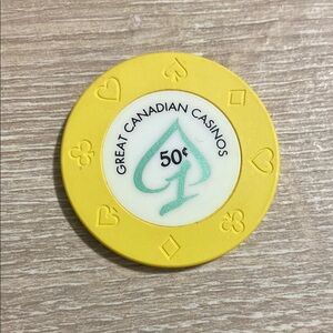 $.50 Chip from the Great Canadian Casinos Richmond British Columbia Canada